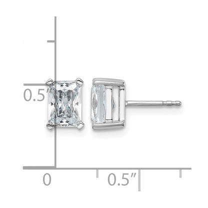 True Origin Lab Grown Diamond VS+ F+ Radiant Four Prong Heavy Weight Complete Stud Earrings