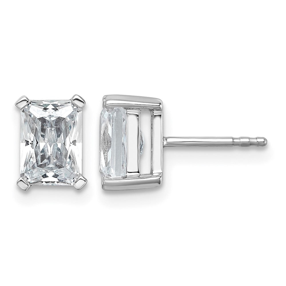 True Origin Lab Grown Diamond VS+ F+ Radiant Four Prong Heavy Weight Complete Stud Earrings