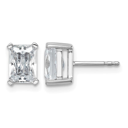 True Origin Lab Grown Diamond VS+ F+ Radiant Four Prong Heavy Weight Complete Stud Earrings