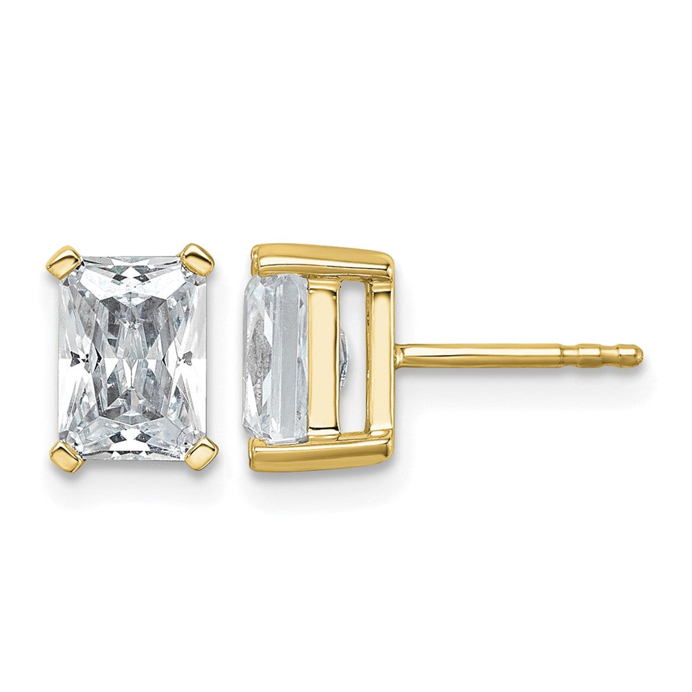 True Origin Lab Grown Diamond VS+ F+ Radiant Four Prong Heavy Weight Complete Stud Earrings