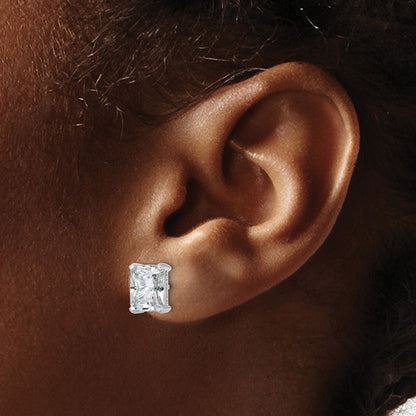 True Origin Lab Grown Diamond VS+ F+ Radiant Four Prong Heavy Weight Complete Stud Earrings
