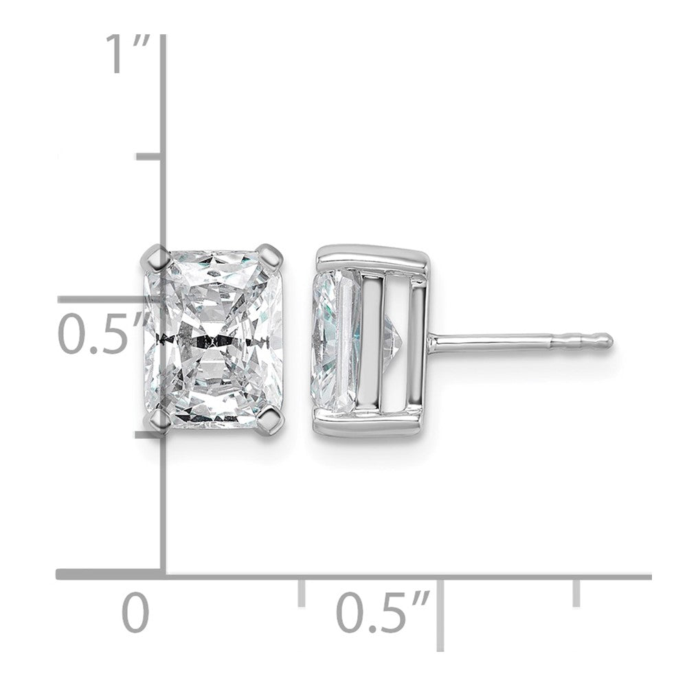 True Origin Lab Grown Diamond VS+ F+ Radiant Four Prong Heavy Weight Complete Stud Earrings