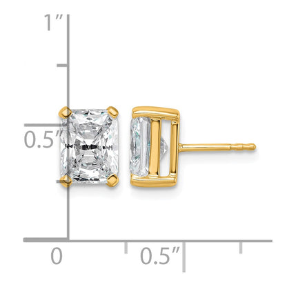 True Origin Lab Grown Diamond VS+ F+ Radiant Four Prong Heavy Weight Complete Stud Earrings
