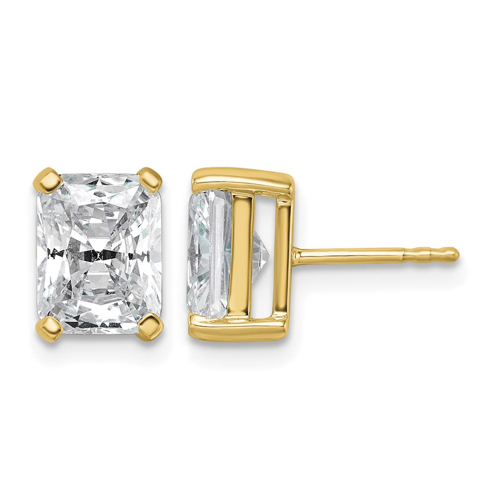 True Origin Lab Grown Diamond VS+ F+ Radiant Four Prong Heavy Weight Complete Stud Earrings