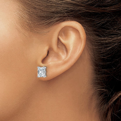 True Origin Lab Grown Diamond VS+ F+ Radiant Four Prong Heavy Weight Complete Stud Earrings