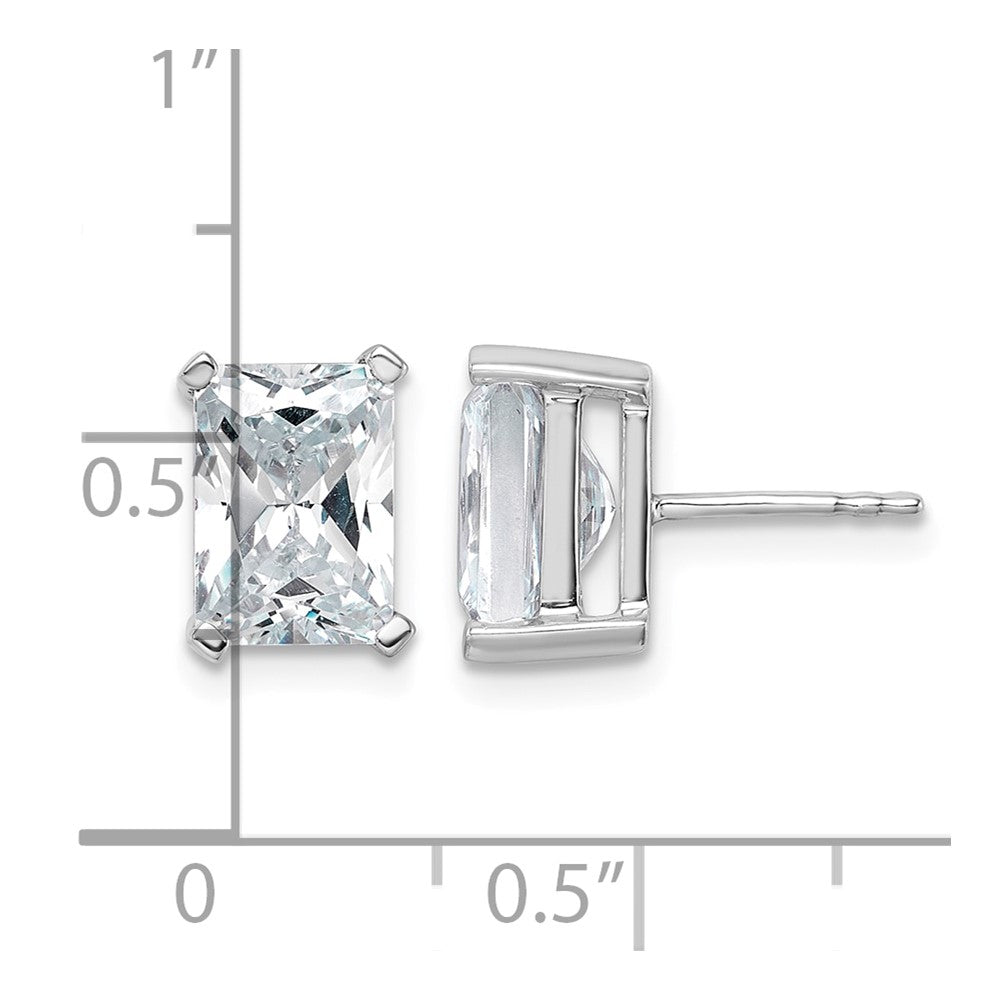 True Origin Lab Grown Diamond VS+ F+ Radiant Four Prong Heavy Weight Complete Stud Earrings