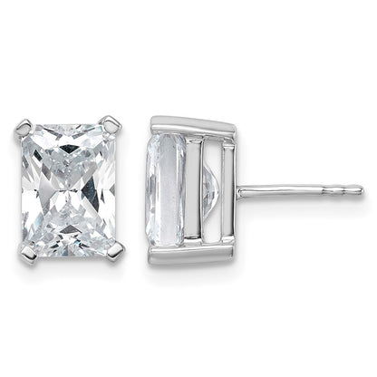True Origin Lab Grown Diamond VS+ F+ Radiant Four Prong Heavy Weight Complete Stud Earrings