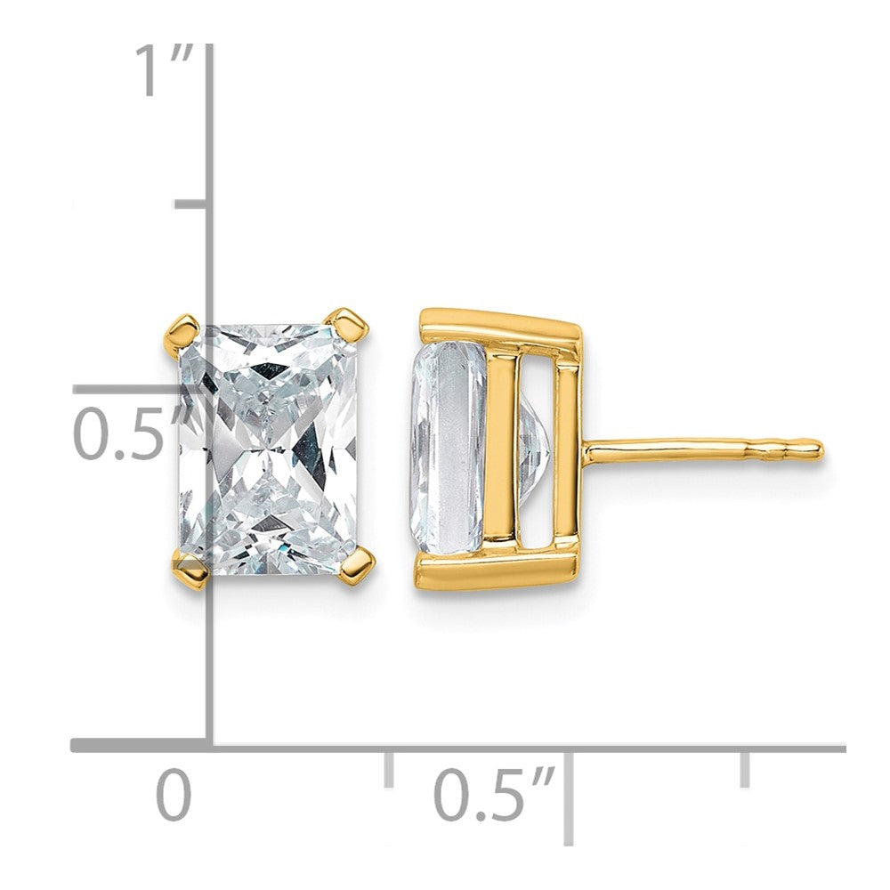 True Origin Lab Grown Diamond VS+ F+ Radiant Four Prong Heavy Weight Complete Stud Earrings