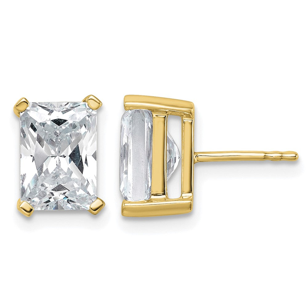 True Origin Lab Grown Diamond VS+ F+ Radiant Four Prong Heavy Weight Complete Stud Earrings