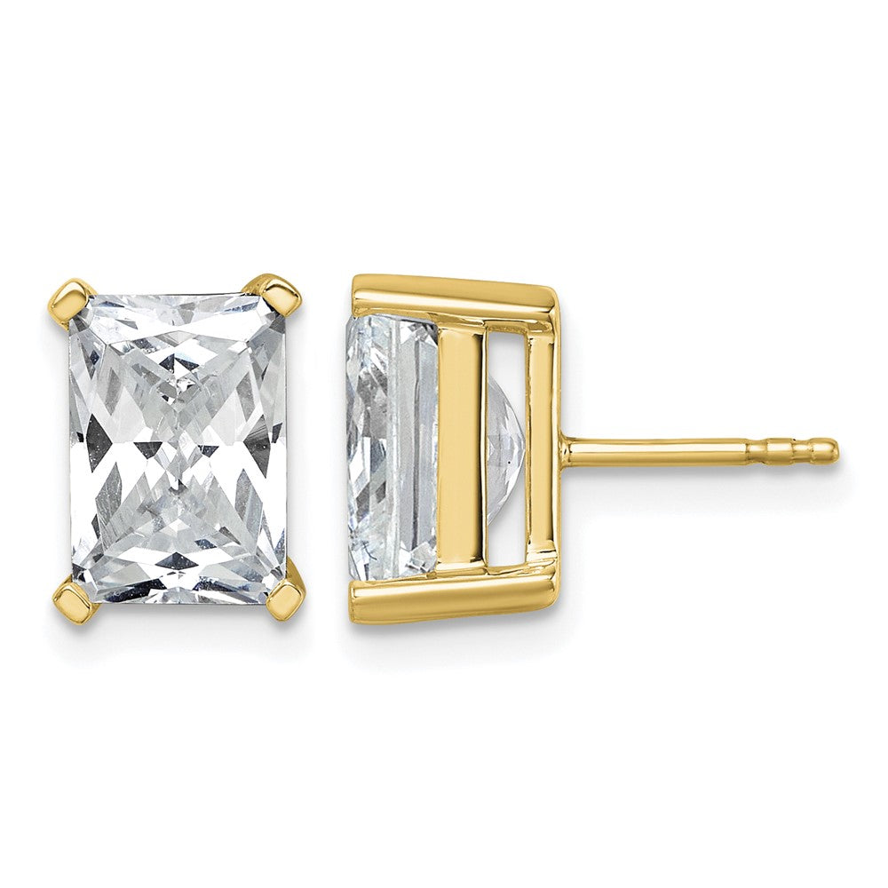 True Origin Lab Grown Diamond VS+ F+ Radiant Four Prong Heavy Weight Complete Stud Earrings