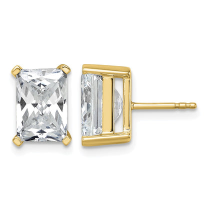 True Origin Lab Grown Diamond VS+ F+ Radiant Four Prong Heavy Weight Complete Stud Earrings