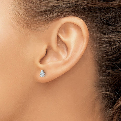 True Origin Lab Grown Diamond VS+ F+ Pear Four Prong Heavy Weight Complete Stud Earrings
