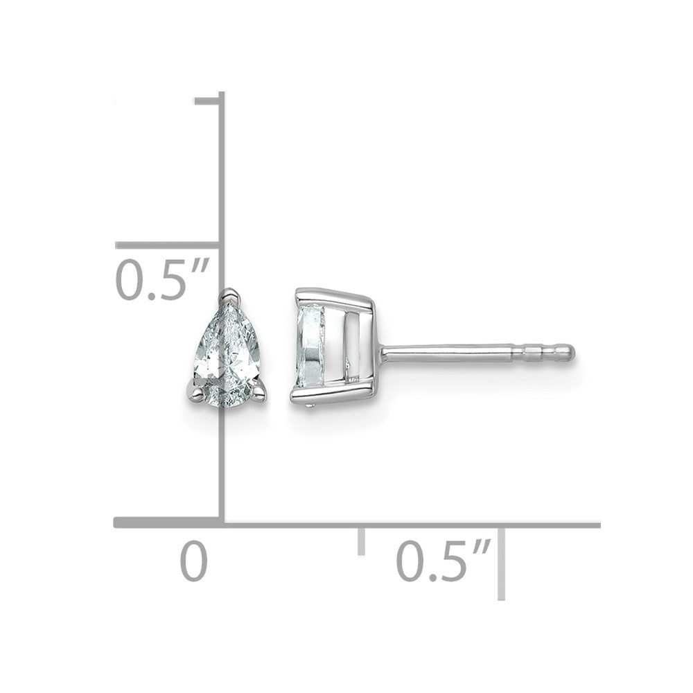 True Origin Lab Grown Diamond VS+ F+ Pear Four Prong Heavy Weight Complete Stud Earrings