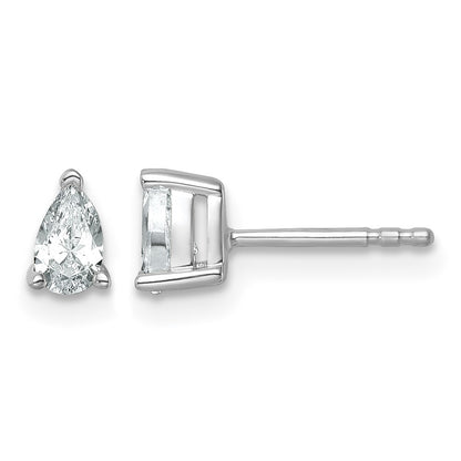 True Origin Lab Grown Diamond VS+ F+ Pear Four Prong Heavy Weight Complete Stud Earrings