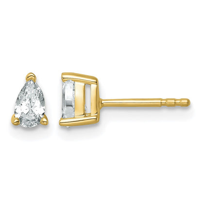 True Origin Lab Grown Diamond VS+ F+ Pear Four Prong Heavy Weight Complete Stud Earrings