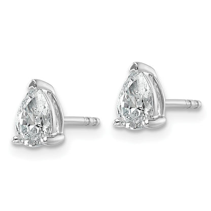 True Origin Lab Grown Diamond VS+ F+ Pear Four Prong Heavy Weight Complete Stud Earrings