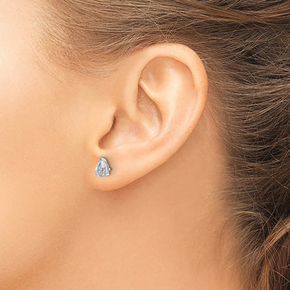 True Origin Lab Grown Diamond VS+ F+ Pear Four Prong Heavy Weight Complete Stud Earrings
