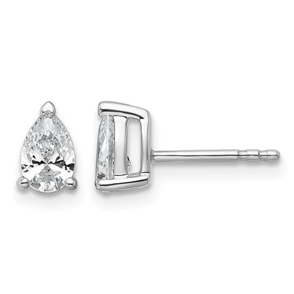True Origin Lab Grown Diamond VS+ F+ Pear Four Prong Heavy Weight Complete Stud Earrings
