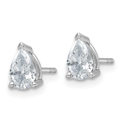 True Origin Lab Grown Diamond VS+ F+ Pear Four Prong Heavy Weight Complete Stud Earrings