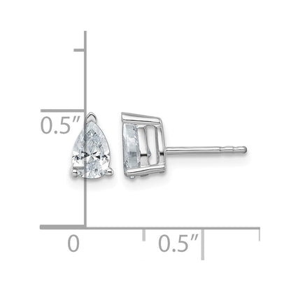 True Origin Lab Grown Diamond VS+ F+ Pear Four Prong Heavy Weight Complete Stud Earrings