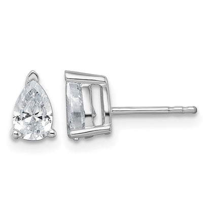 True Origin Lab Grown Diamond VS+ F+ Pear Four Prong Heavy Weight Complete Stud Earrings
