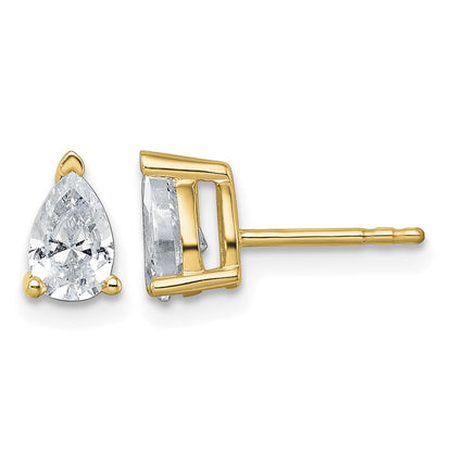 True Origin Lab Grown Diamond VS+ F+ Pear Four Prong Heavy Weight Complete Stud Earrings