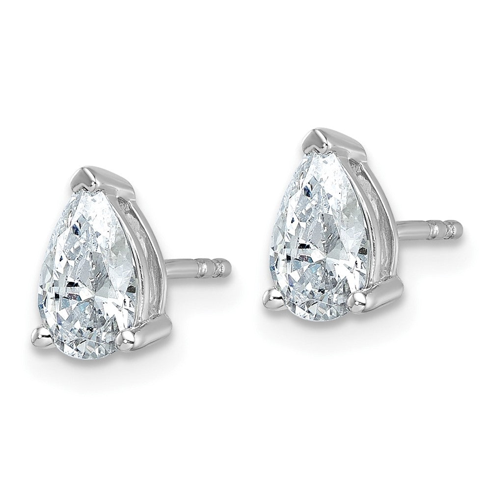 True Origin Lab Grown Diamond VS+ F+ Pear Four Prong Heavy Weight Complete Stud Earrings