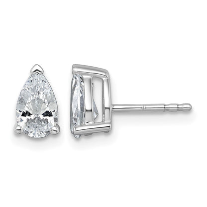 True Origin Lab Grown Diamond VS+ F+ Pear Four Prong Heavy Weight Complete Stud Earrings