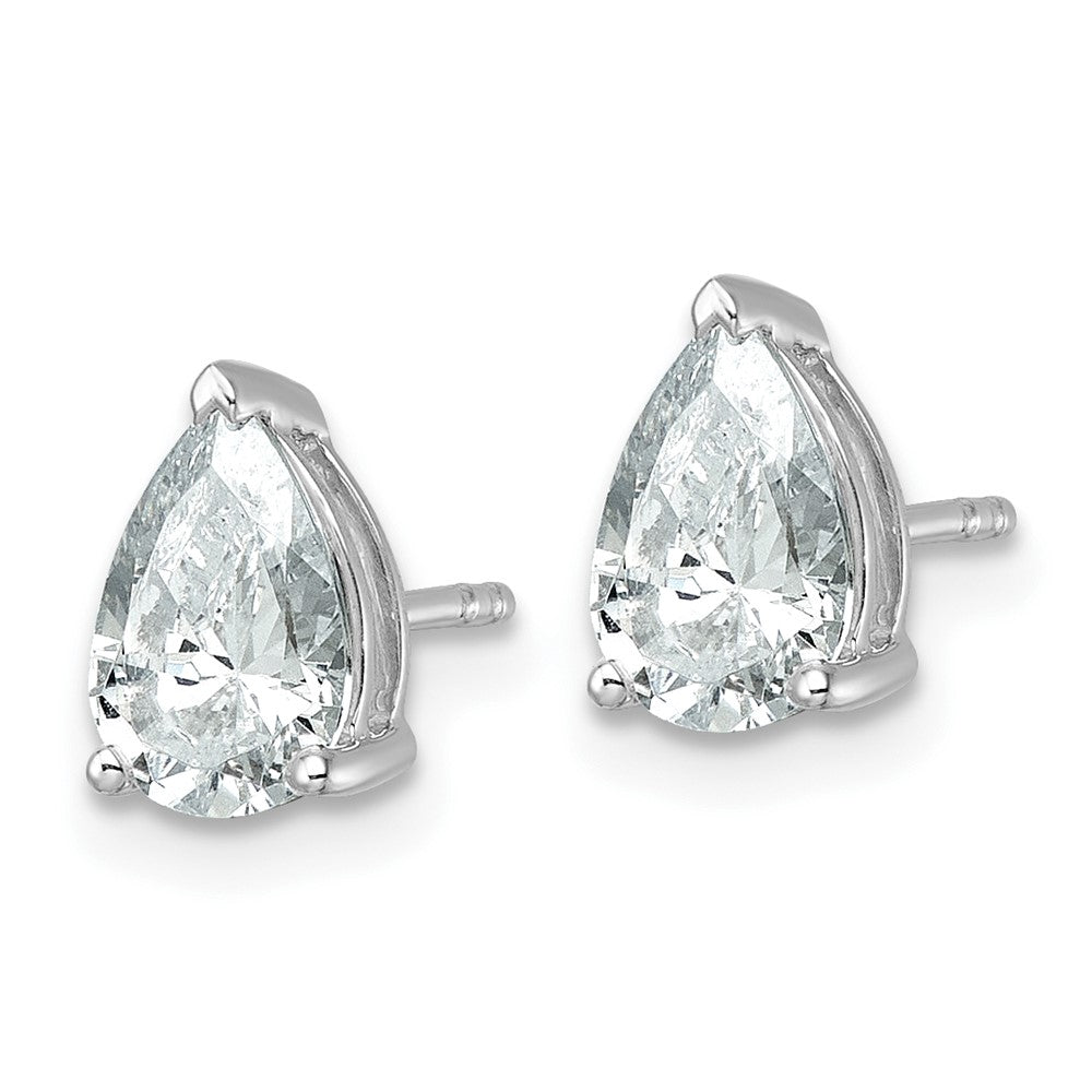 True Origin Lab Grown Diamond VS+ F+ Pear Four Prong Heavy Weight Complete Stud Earrings