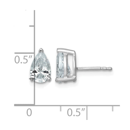 True Origin Lab Grown Diamond VS+ F+ Pear Four Prong Heavy Weight Complete Stud Earrings