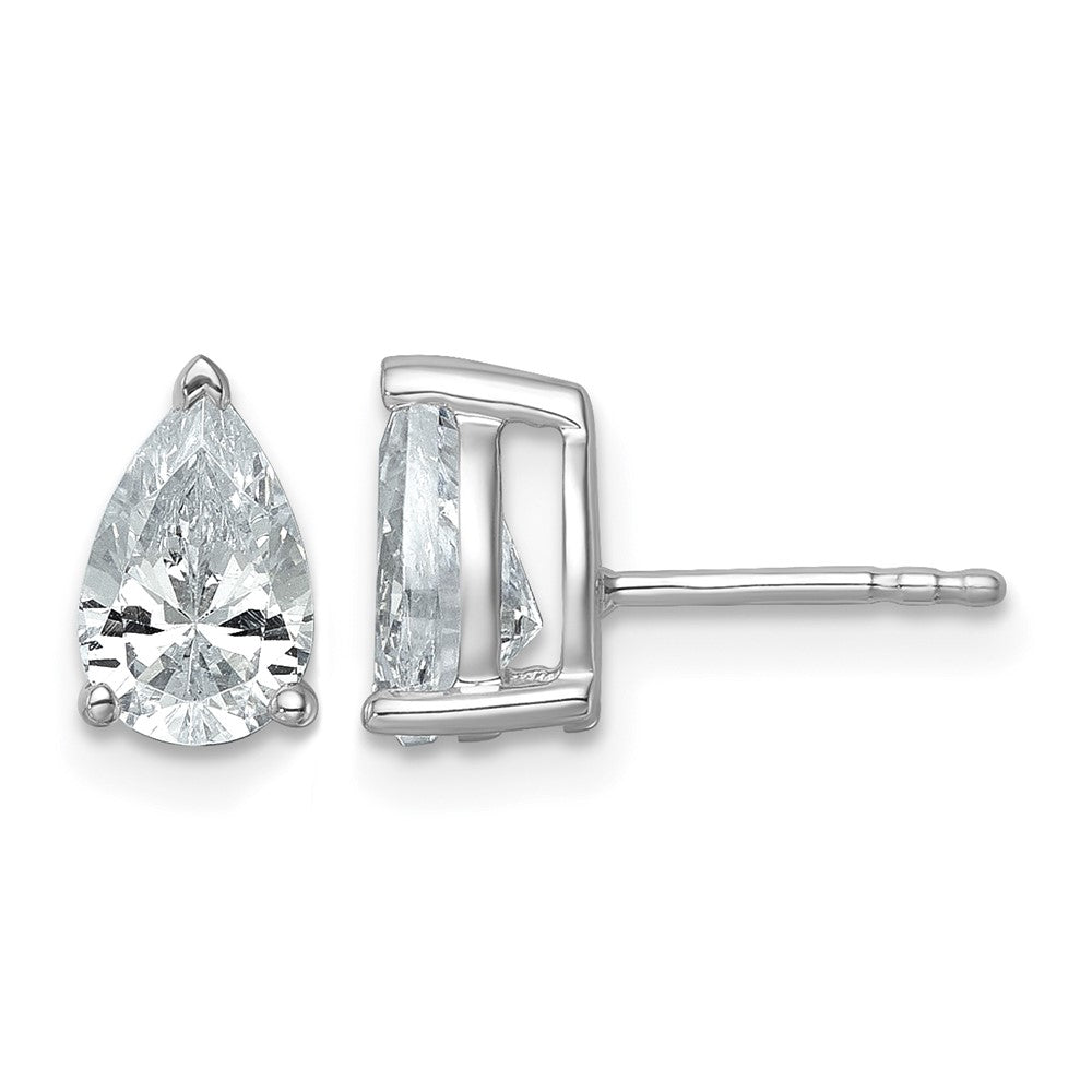 True Origin Lab Grown Diamond VS+ F+ Pear Four Prong Heavy Weight Complete Stud Earrings