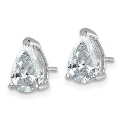 True Origin Lab Grown Diamond VS+ F+ Pear Four Prong Heavy Weight Complete Stud Earrings