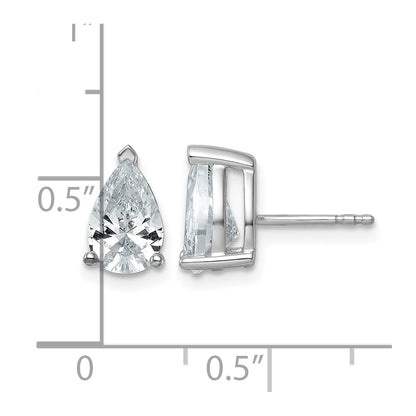 True Origin Lab Grown Diamond VS+ F+ Pear Four Prong Heavy Weight Complete Stud Earrings