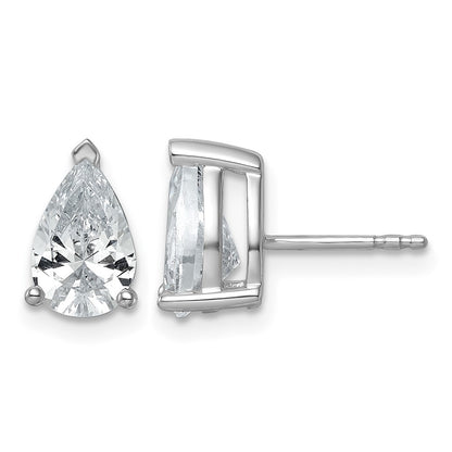 True Origin Lab Grown Diamond VS+ F+ Pear Four Prong Heavy Weight Complete Stud Earrings