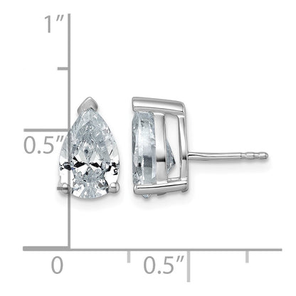 True Origin Lab Grown Diamond VS+ F+ Pear Four Prong Heavy Weight Complete Stud Earrings