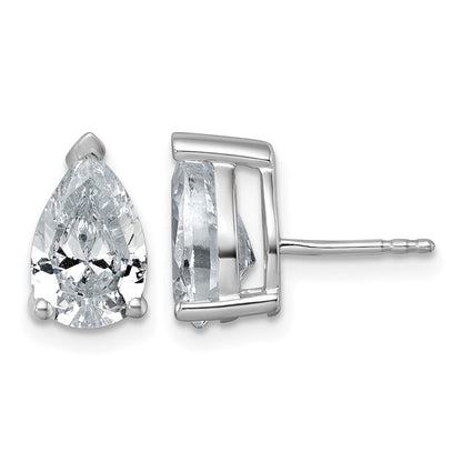 True Origin Lab Grown Diamond VS+ F+ Pear Four Prong Heavy Weight Complete Stud Earrings