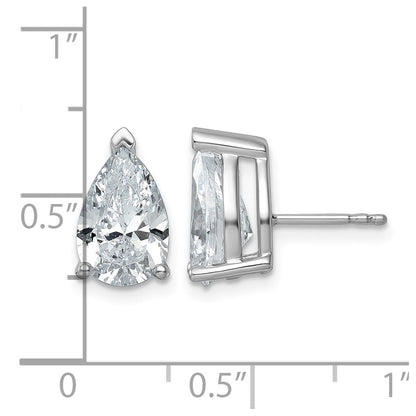 True Origin Lab Grown Diamond VS+ F+ Pear Four Prong Heavy Weight Complete Stud Earrings