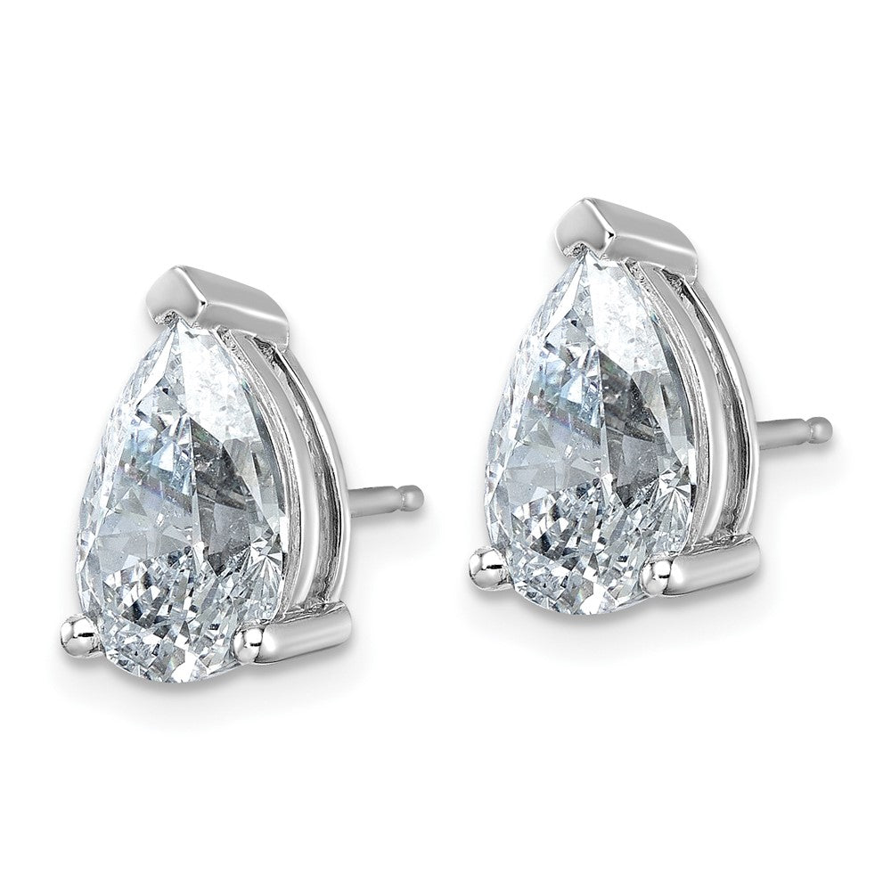 True Origin Lab Grown Diamond VS+ F+ Pear Four Prong Heavy Weight Complete Stud Earrings