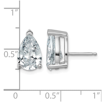 True Origin Lab Grown Diamond VS+ F+ Pear Four Prong Heavy Weight Complete Stud Earrings