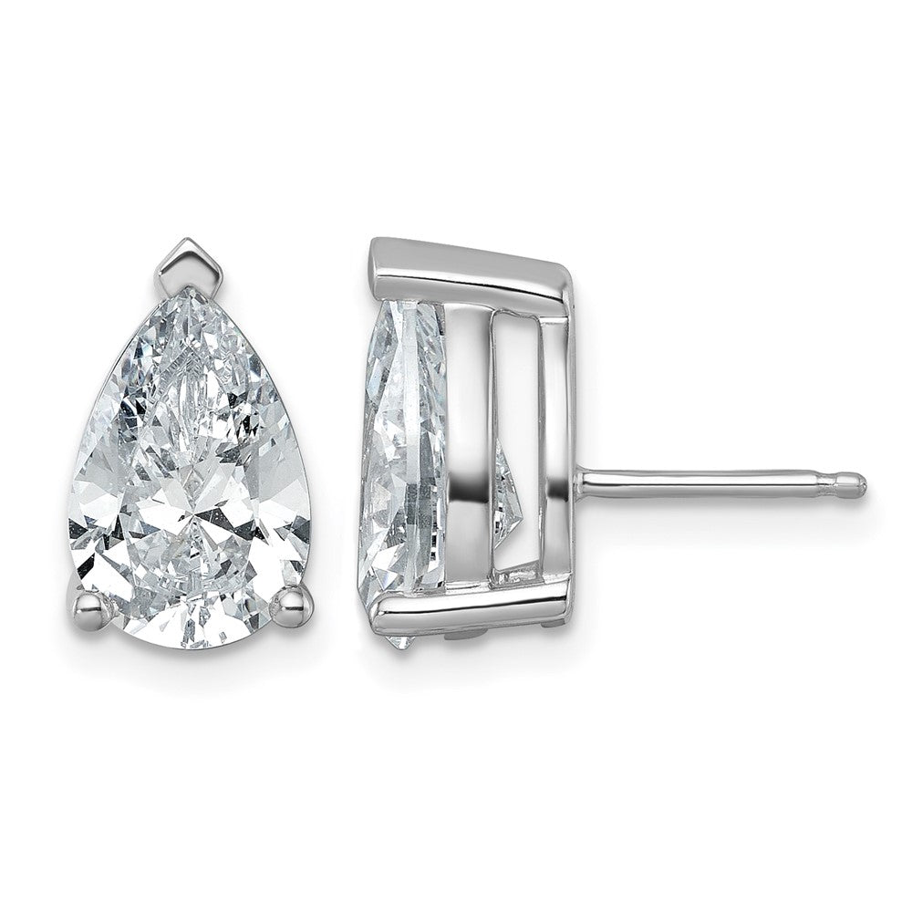 True Origin Lab Grown Diamond VS+ F+ Pear Four Prong Heavy Weight Complete Stud Earrings