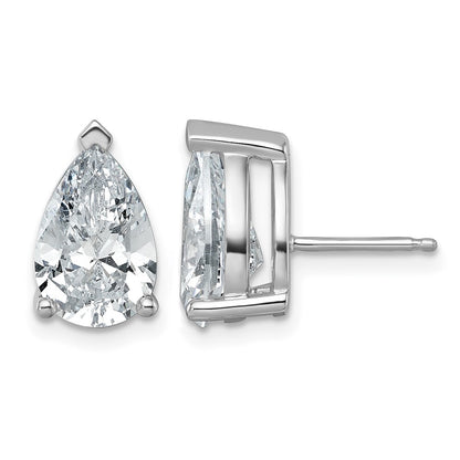 True Origin Lab Grown Diamond VS+ F+ Pear Four Prong Heavy Weight Complete Stud Earrings