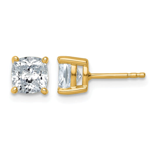 Lab Grown Diamond VS+ F+ Cushion Complete Four Prong Stud Earrings