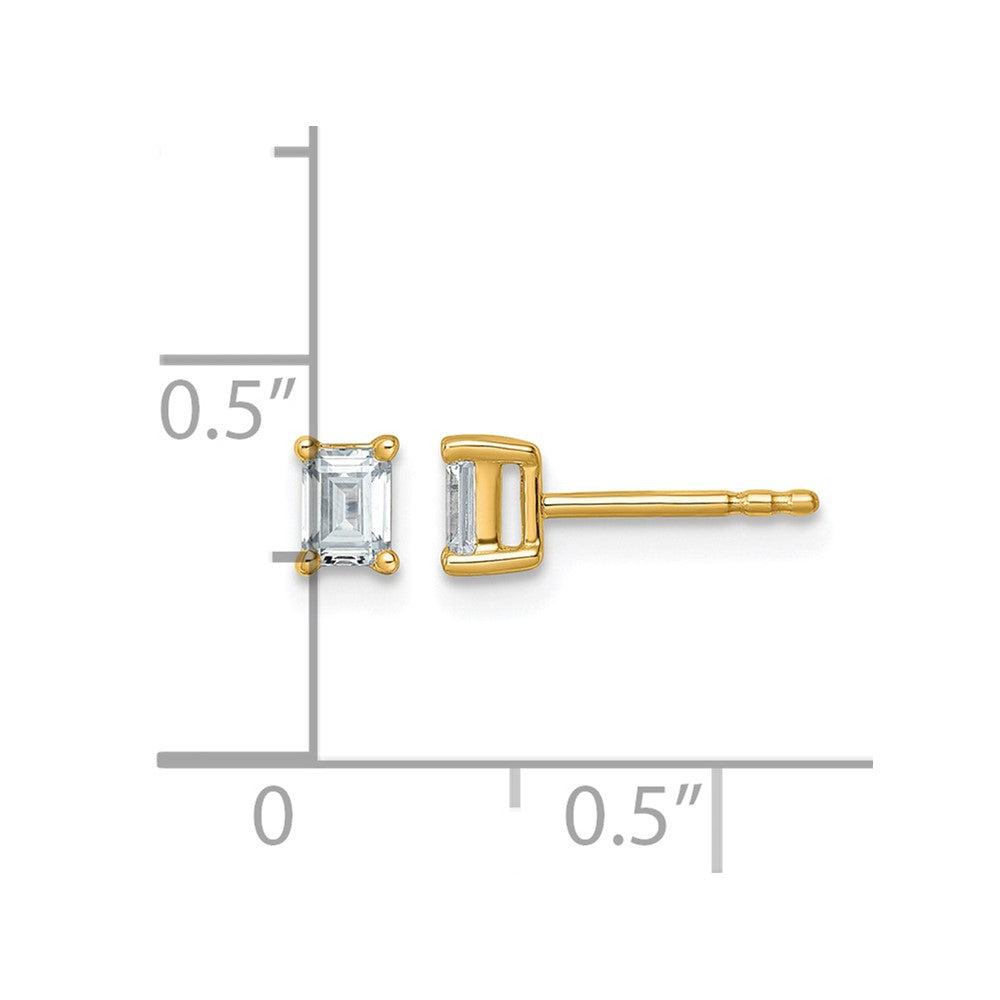 Lab Grown Diamond VS/SI+ G+ Emerald Complete Four Prong Stud Earrings