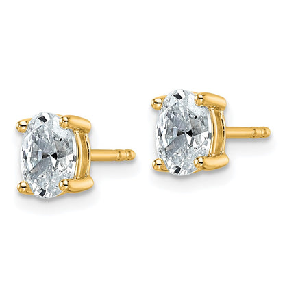 Lab Grown Diamond VS/SI+ G+ Complete Oval Four Prong Stud Earrings