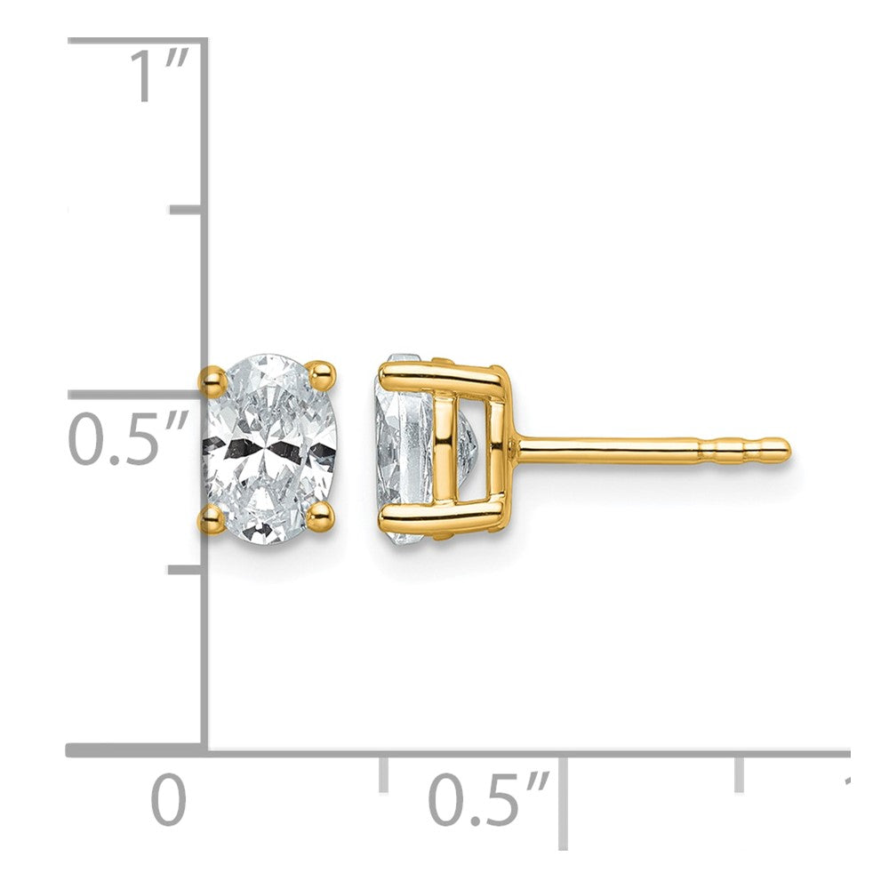 Lab Grown Diamond VS/SI+ G+ Complete Oval Four Prong Stud Earrings