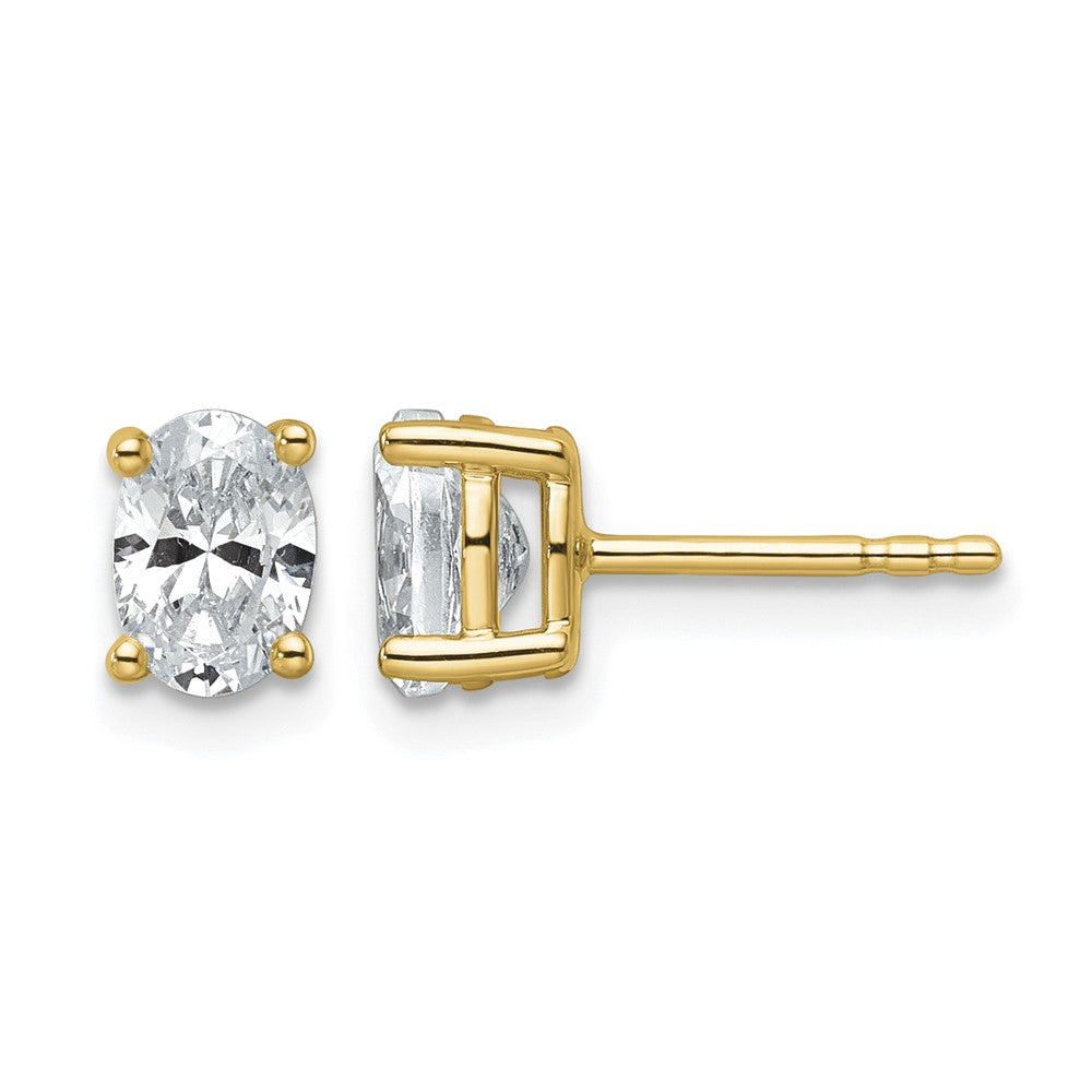 Lab Grown Diamond VS/SI+ G+ Complete Oval Four Prong Stud Earrings