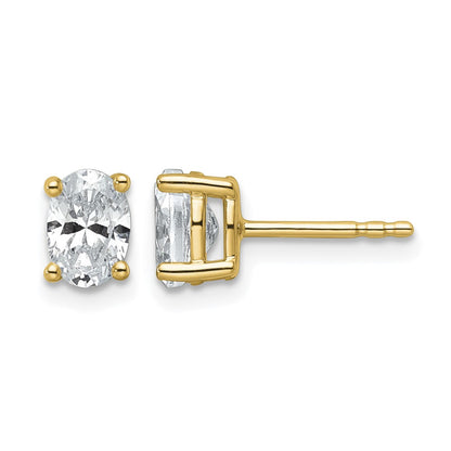 Lab Grown Diamond VS/SI+ G+ Complete Oval Four Prong Stud Earrings