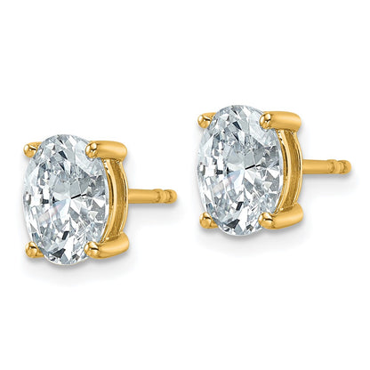 Lab Grown Diamond VS/SI+ G+ Complete Oval Four Prong Stud Earrings