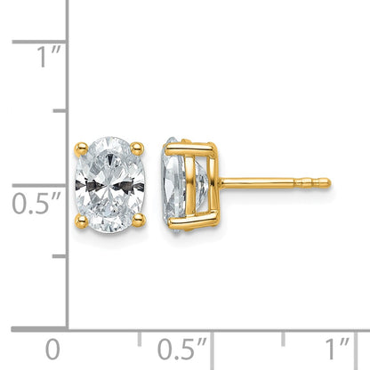 Lab Grown Diamond VS/SI+ G+ Complete Oval Four Prong Stud Earrings