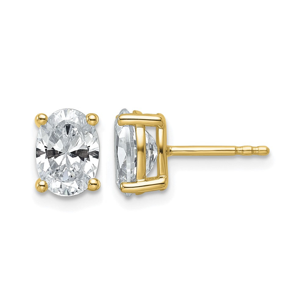 Lab Grown Diamond VS/SI+ G+ Complete Oval Four Prong Stud Earrings